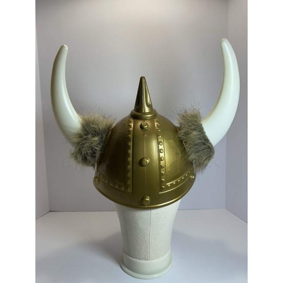 Mens Viking Costume Helmet Plastic Halloween Cosplay CostumesUSA - Picture 3 of 7